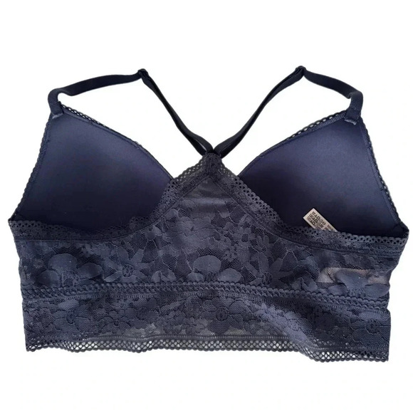 Victorias Secret Periwinkle Padded Lace Bralette Size Small Bra Racer Back - Picture 6 of 10